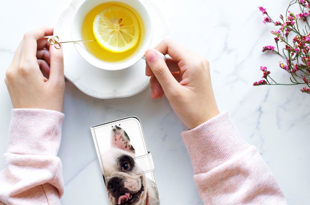 Apple iPhone 12 Mini Telefoonhoesje met Pasjes Franse Bulldog