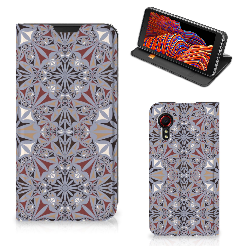 Samsung Galaxy Xcover 5 Standcase Flower Tiles - B2C Telecom