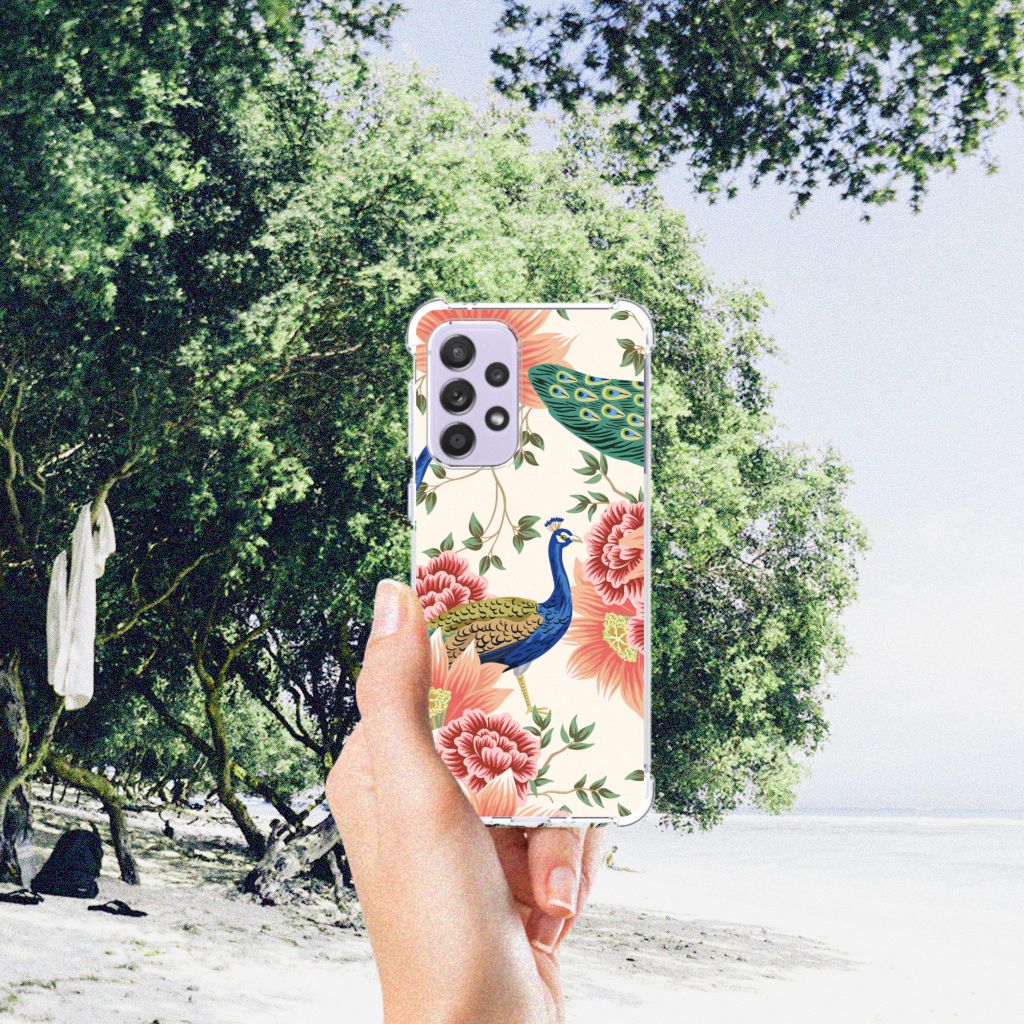 Case Anti-shock voor Samsung Galaxy A33 Pink Peacock B2C Telecom