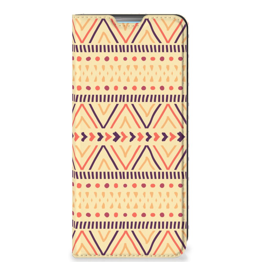 OPPO A74 4G Hoesje met Magneet Aztec Yellow - B2C Telecom