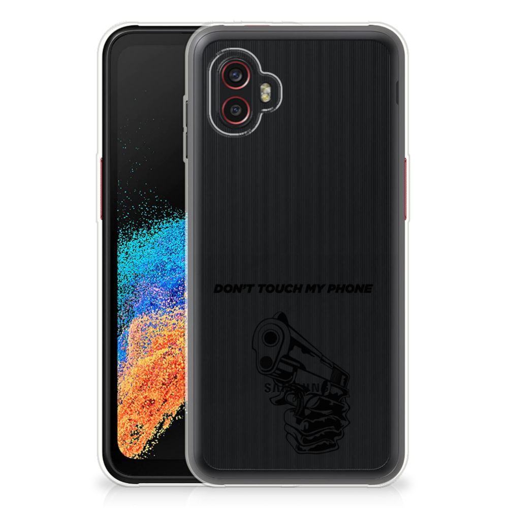 Samsung Galaxy Xcover 6 Pro Silicone-hoesje Gun Don't Touch My Phone B2C Telecom