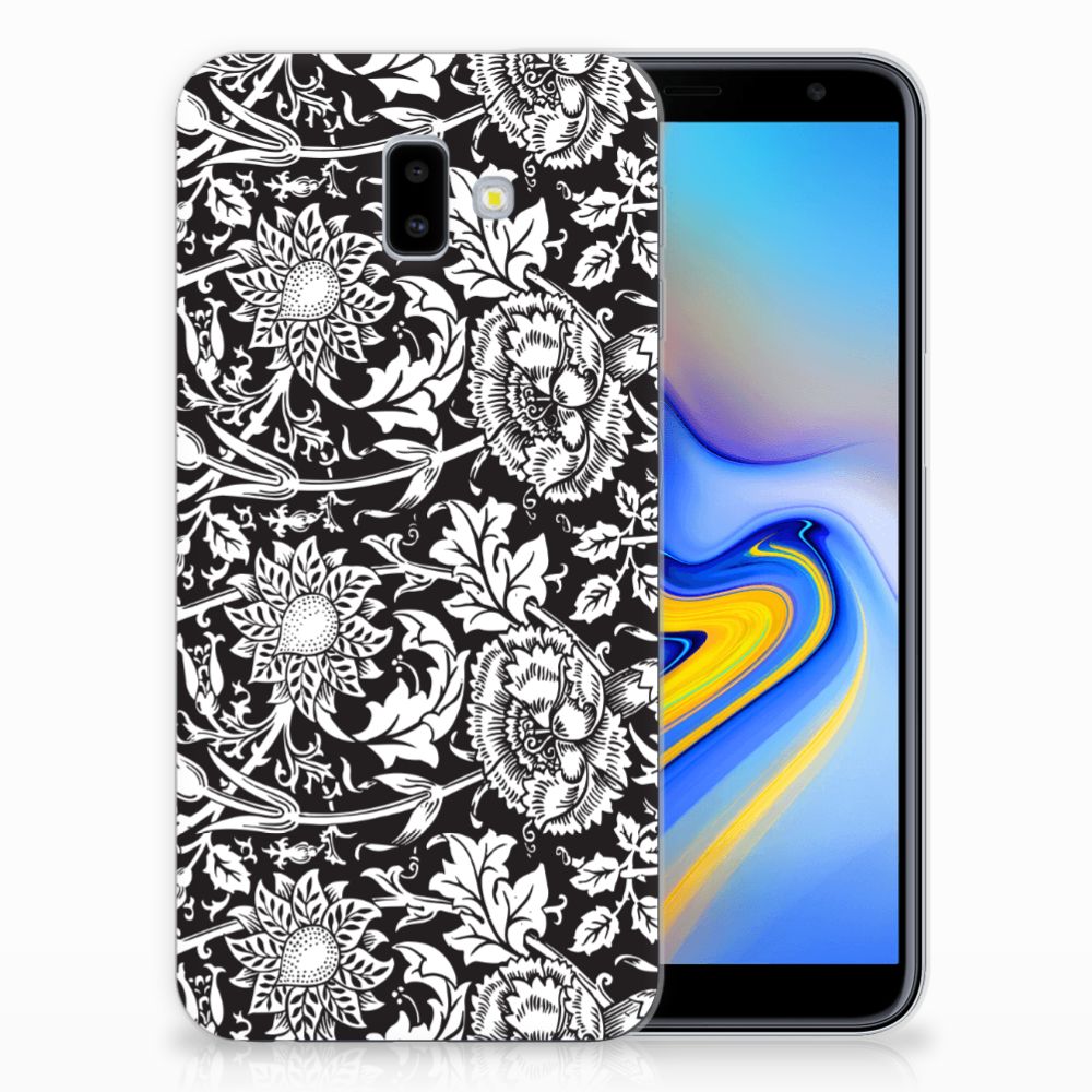 Samsung Galaxy J6 Plus (2018) TPU Case Black Flowers