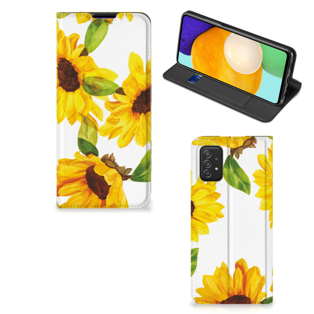 Smart Cover voor Samsung Galaxy A03s Zonnebloemen - B2C Telecom