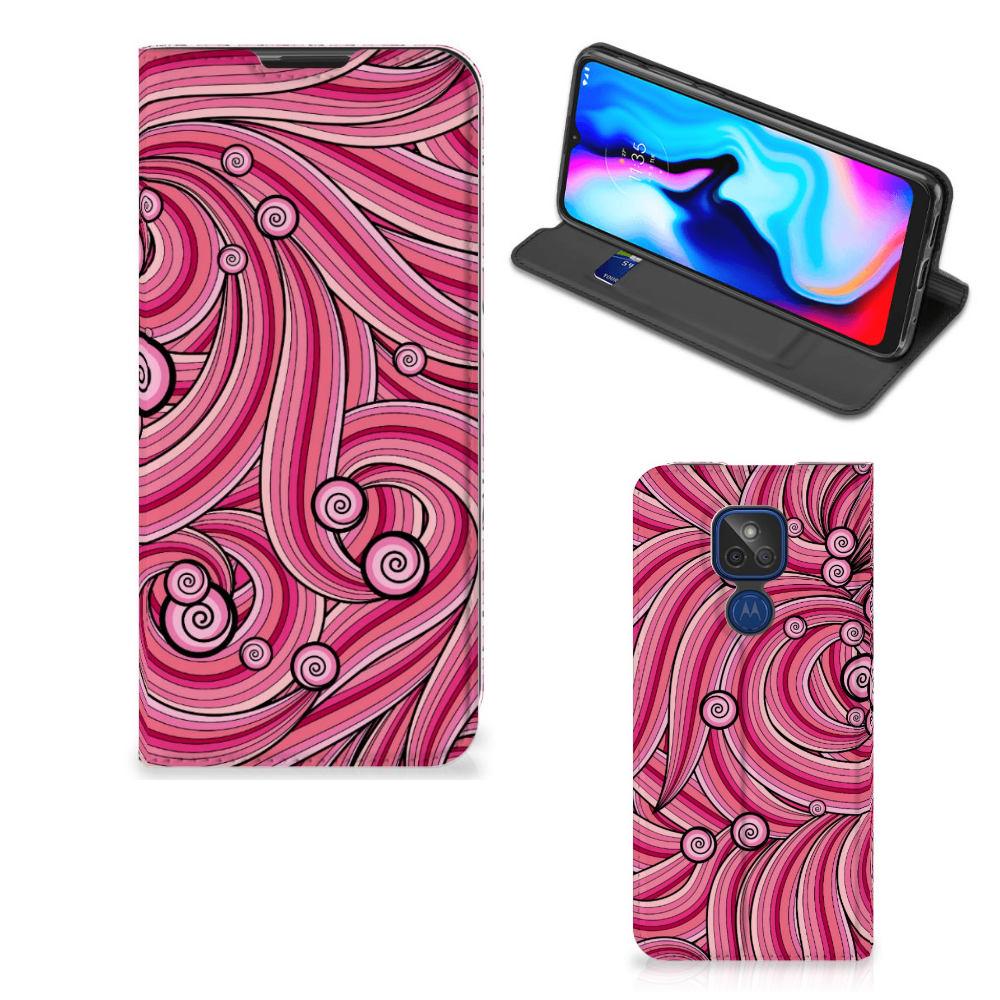 Motorola Moto G9 Play Bookcase Swirl Pink - B2C Telecom