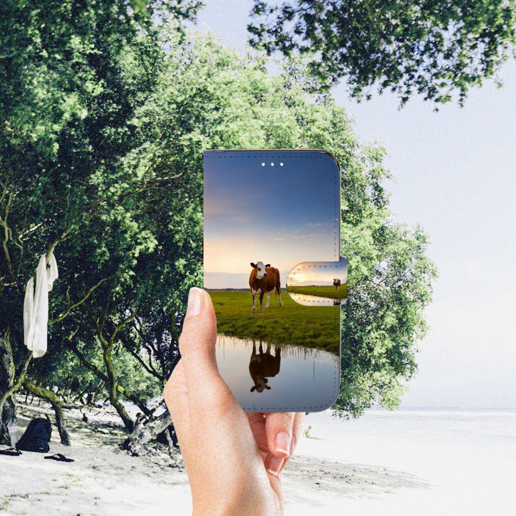 Samsung Galaxy S23 Telefoonhoesje met Pasjes Koe