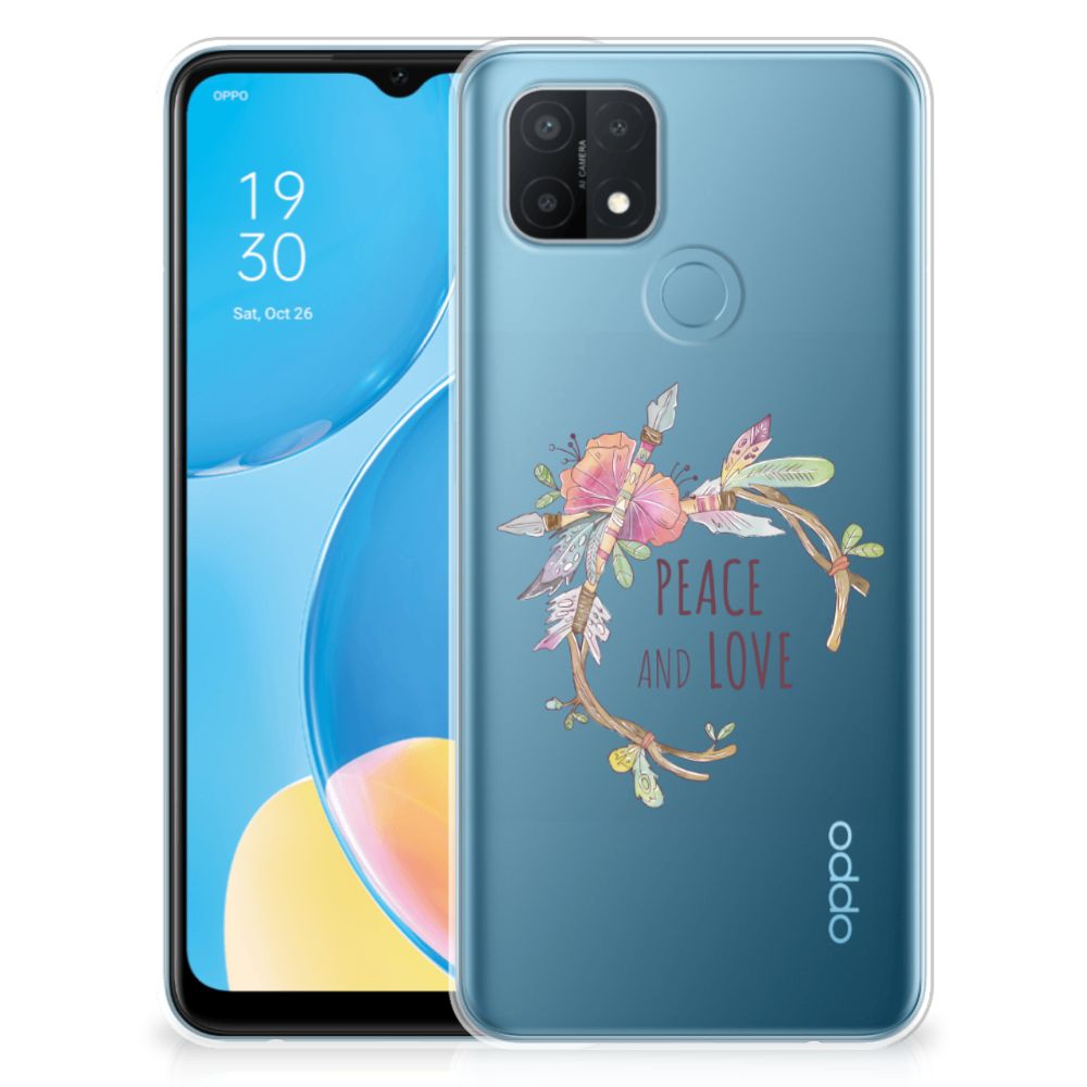OPPO A15 Telefoonhoesje met Naam Boho Text B2C Telecom