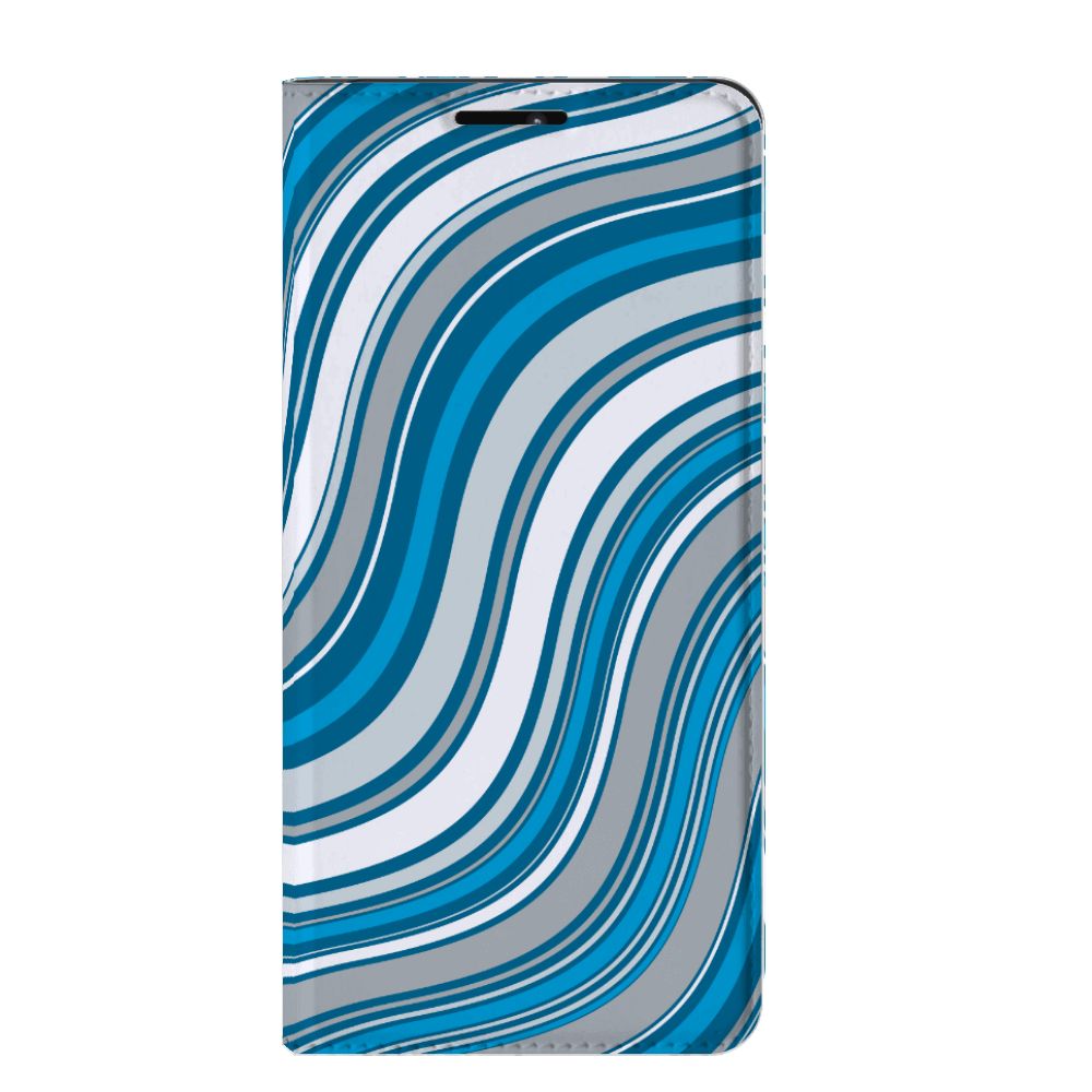Motorola Edge 20 Pro Hoesje met Magneet Waves Blue - B2C Telecom