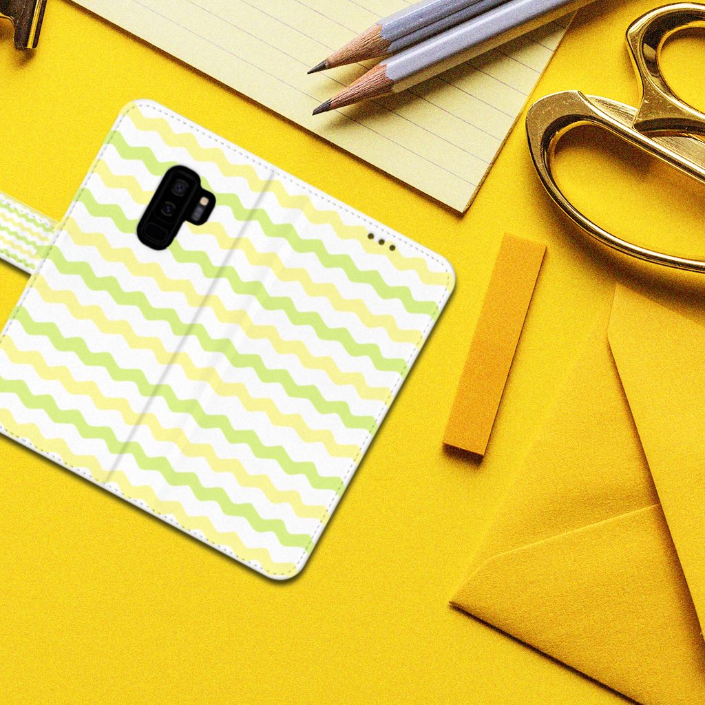 Samsung Galaxy S9 Plus Telefoon Hoesje Waves Yellow
