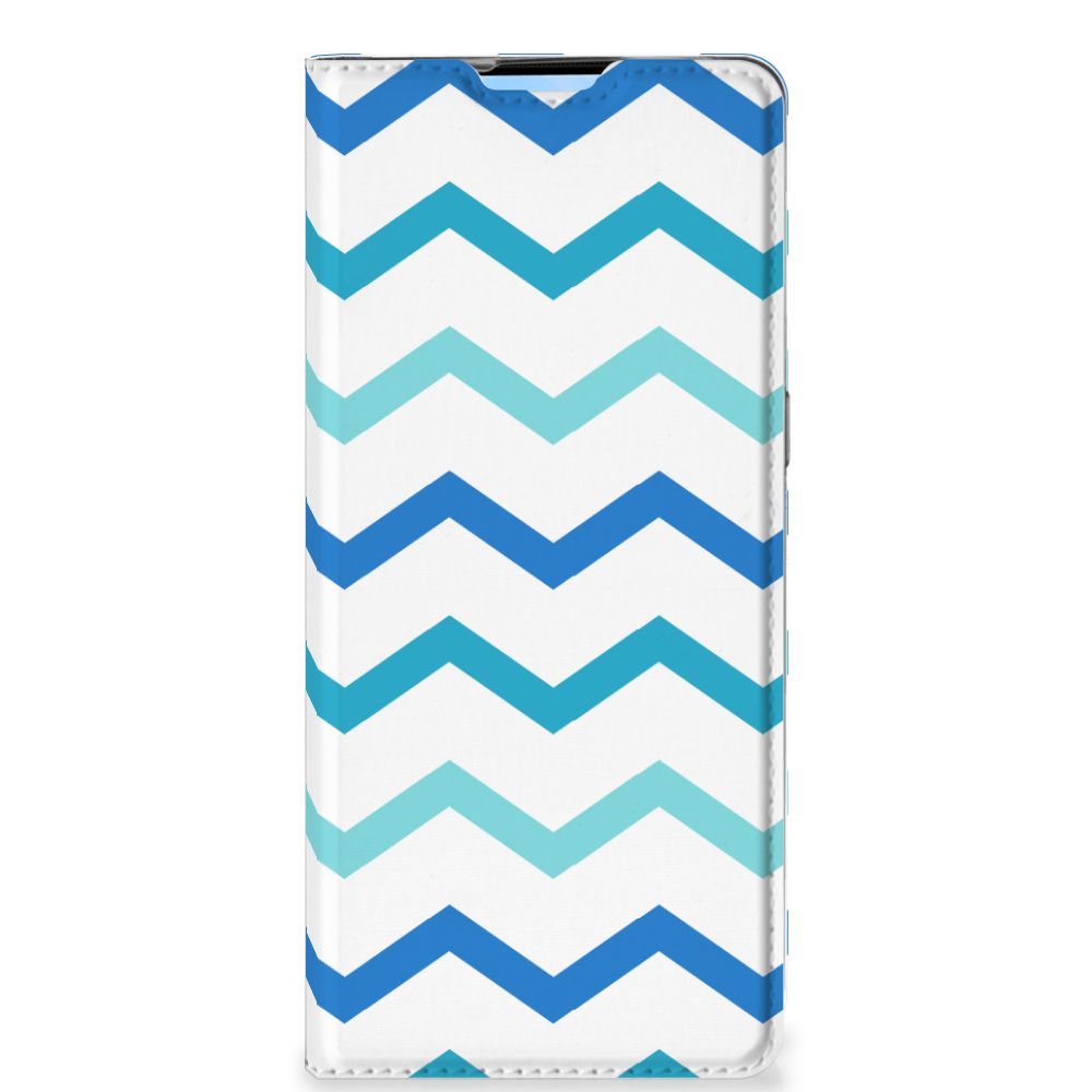 OPPO Reno4 Pro 5G Hoesje met Magneet Zigzag Blauw - B2C Telecom