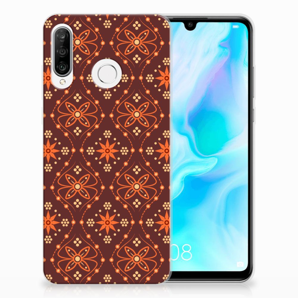 Huawei P30 Lite TPU bumper Batik Brown