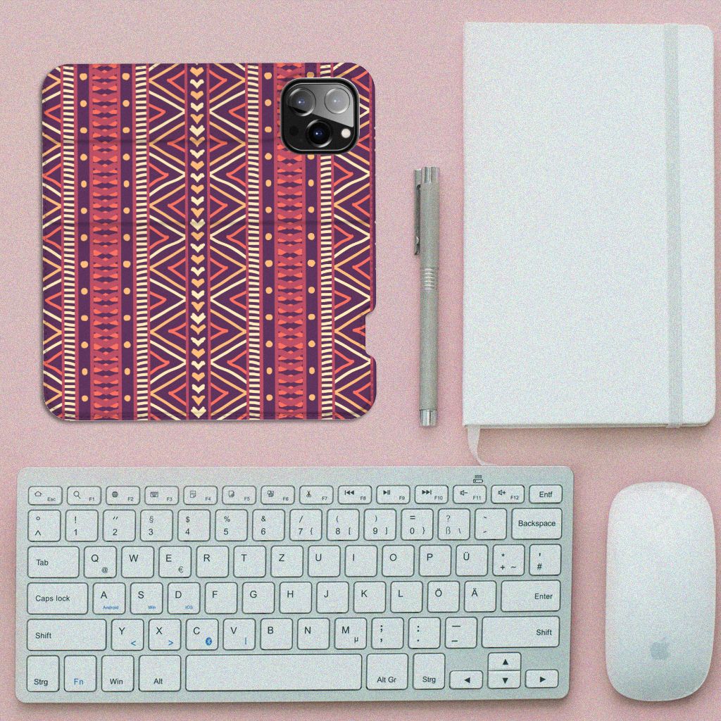 iPhone 14 Pro Max Hoesje met Magneet Aztec Paars - B2C Telecom