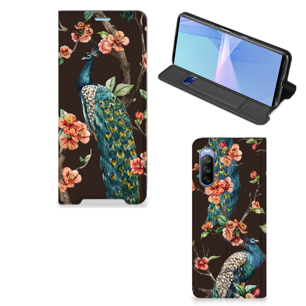 Sony Xperia 10 III Hoesje maken Pauw met Bloemen