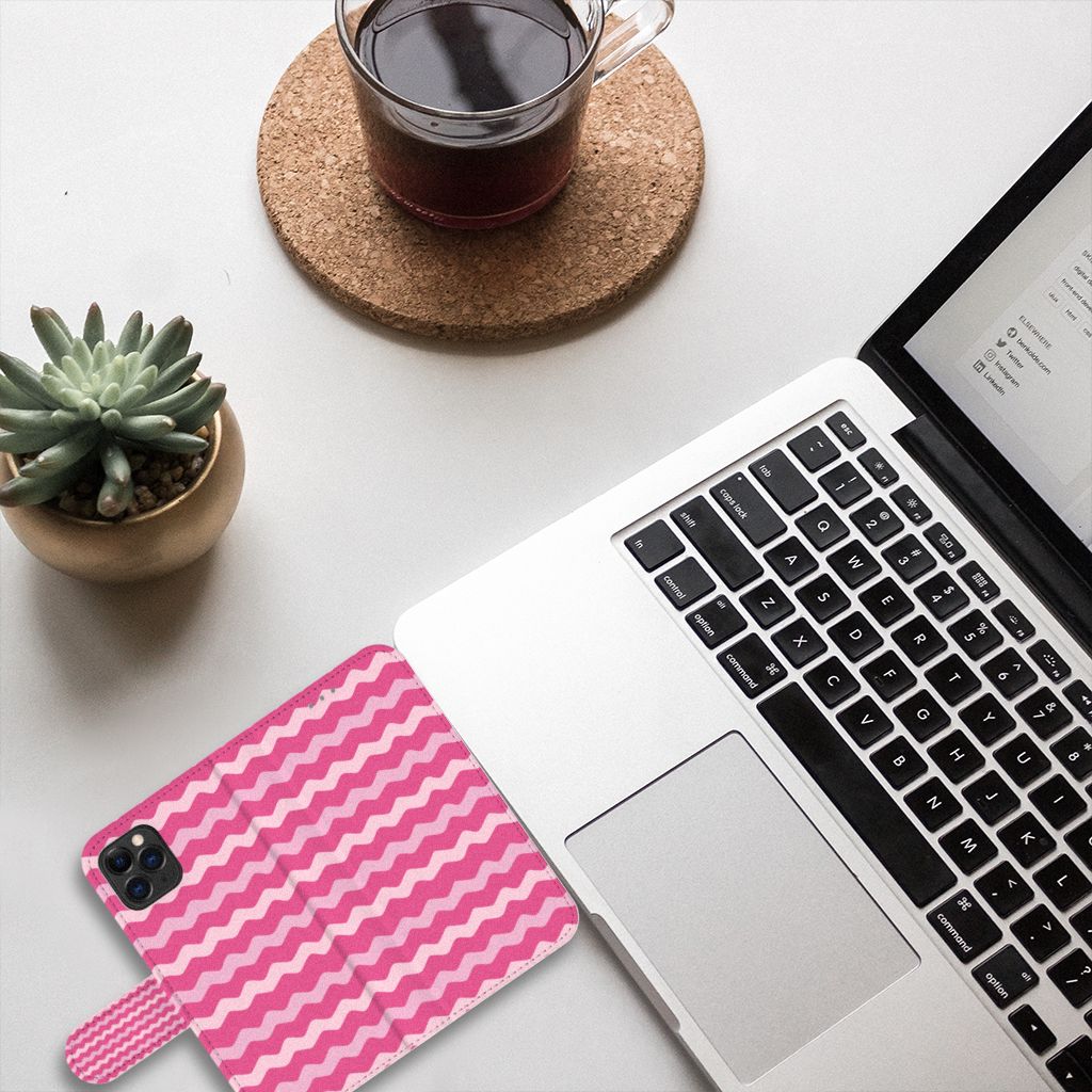 Apple iPhone 11 Pro Telefoon Hoesje Waves Pink