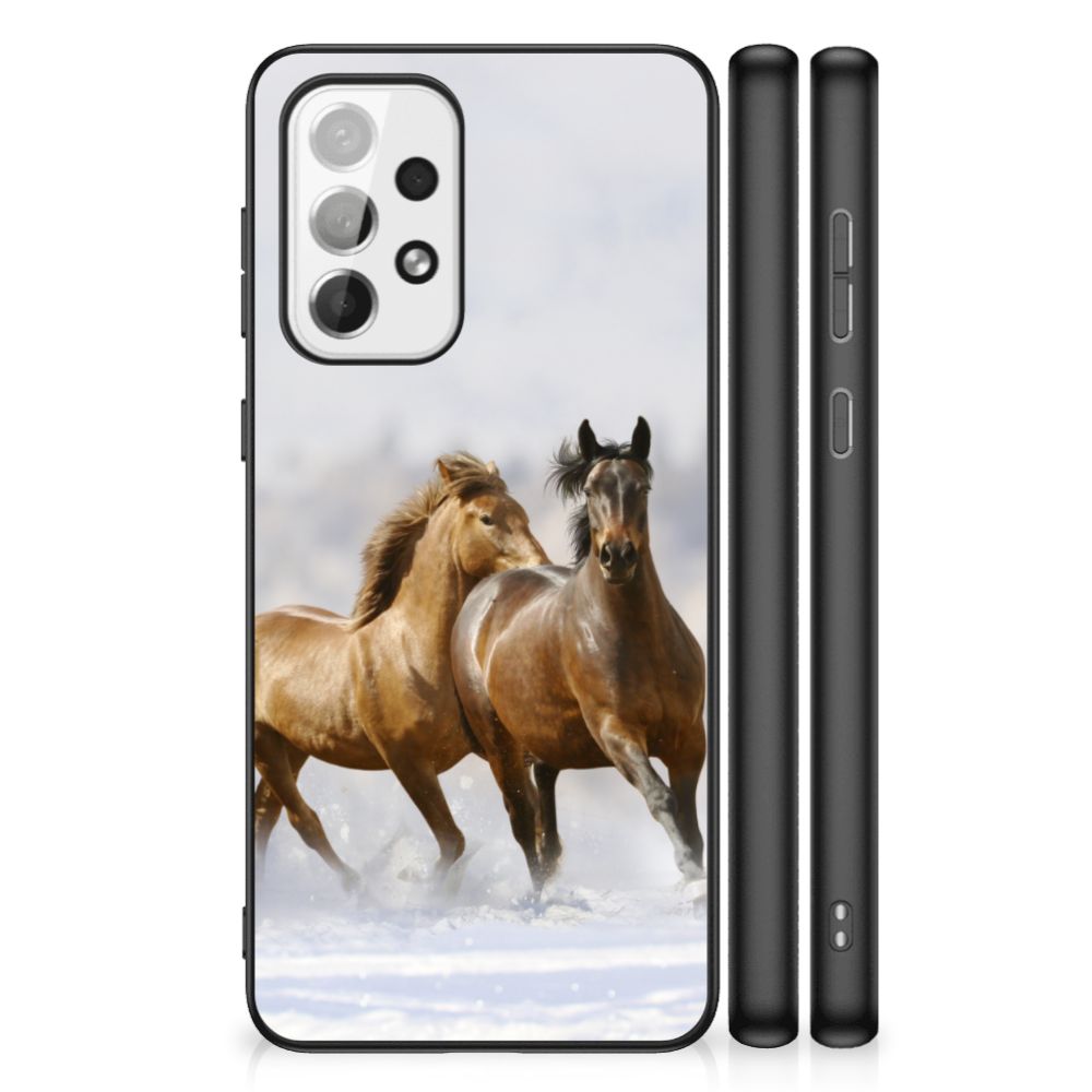 Samsung Galaxy A73 Dierenprint Telefoonhoesje Paarden B2C Telecom