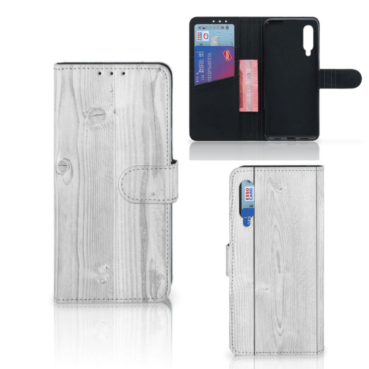 Xiaomi Mi 9 Book Style Case White Wood