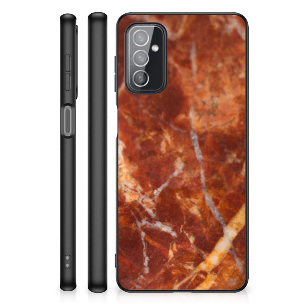 Samsung Galaxy M52 Marmeren Print Telefoonhoesje Marmer Bruin B2C Telecom