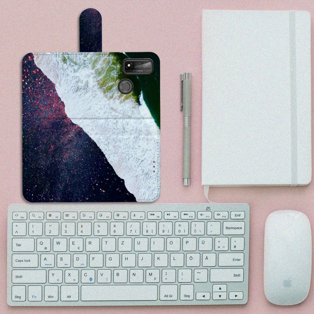 Huawei P Smart 2020 Book Case Sea in Space
