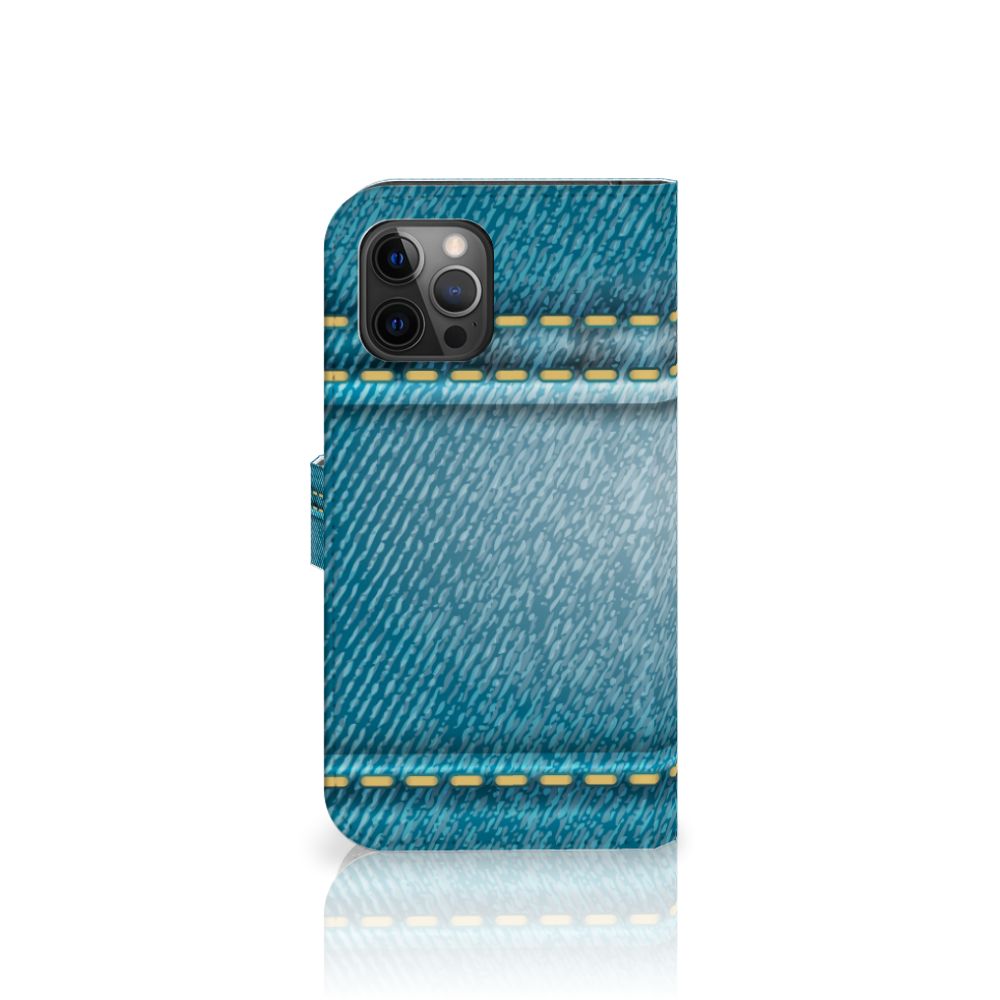 Apple iPhone 12 Pro Max Wallet Case met Pasjes Jeans
