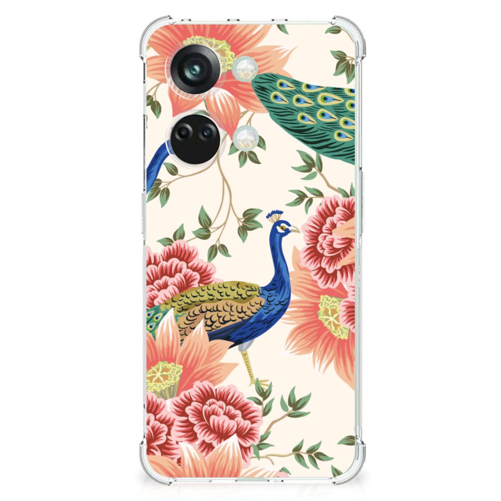 Case Anti-shock voor OnePlus Nord 3 Pink Peacock B2C Telecom