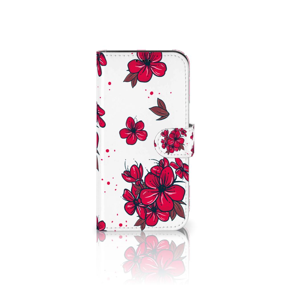 iPhone 13 Pro Hoesje Blossom Red met prachtige kersenbloesem op een witte achtergrond 🌸