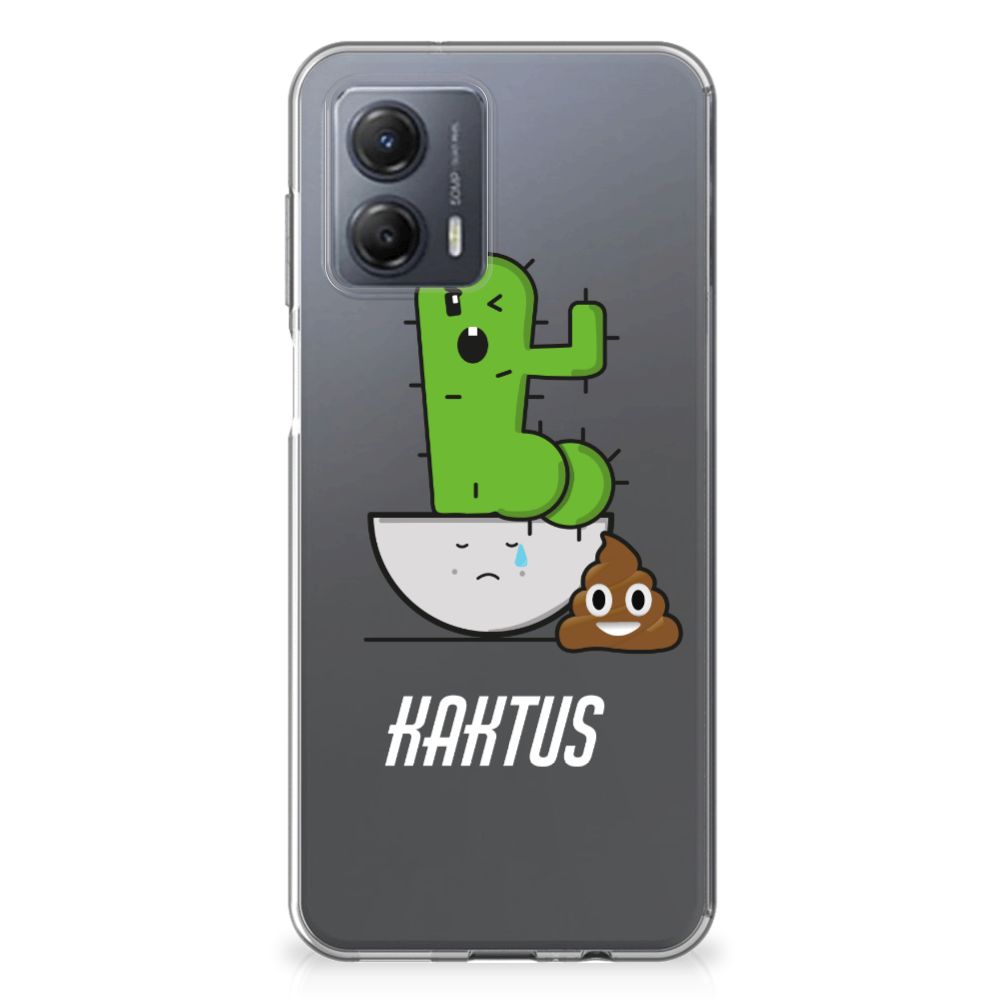 Motorola Moto G53 Telefoonhoesje met Naam Cactus Poo