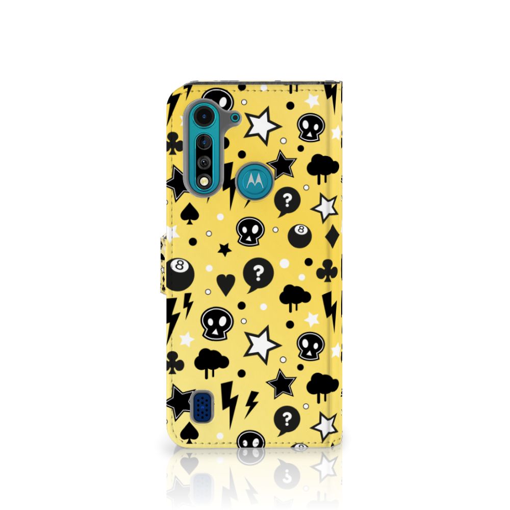 Telefoonhoesje met Naam Motorola G8 Power Lite Punk Geel