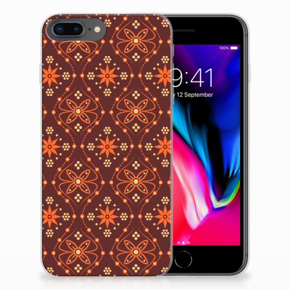 Apple iPhone 7 Plus | 8 Plus TPU bumper Batik Brown