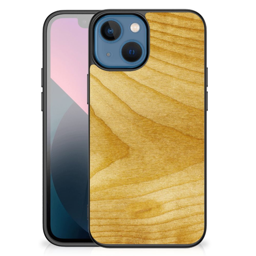 Apple iPhone 13 mini Houten Print Telefoonhoesje Licht Hout