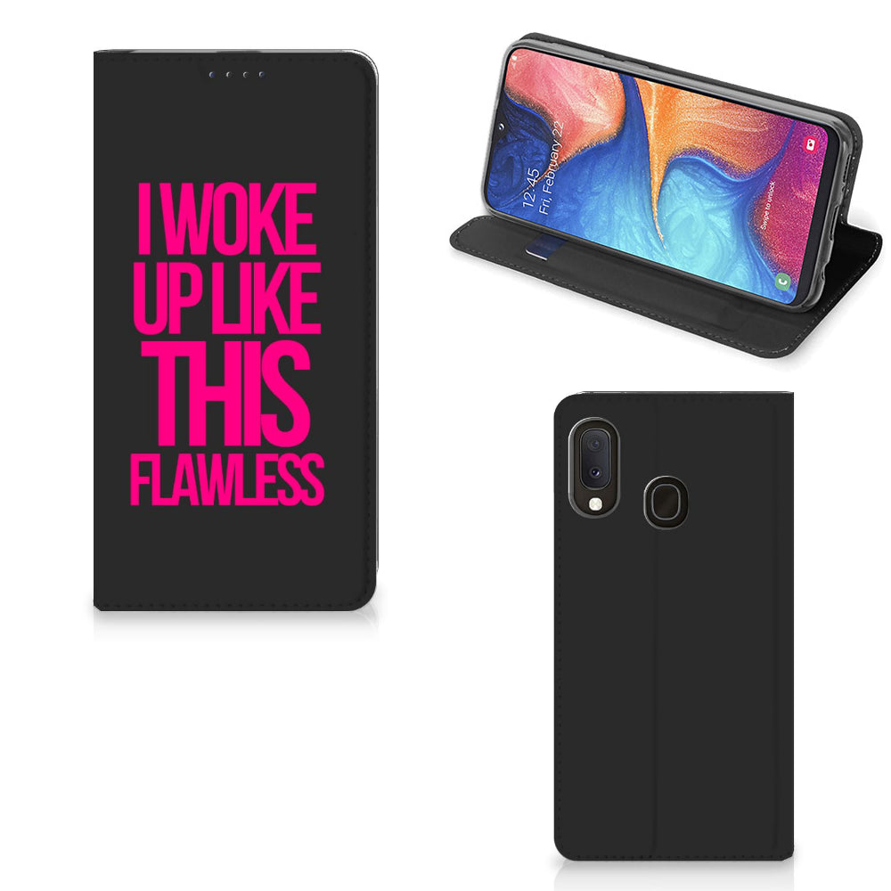 Samsung Galaxy A20e Hoesje met tekst Woke Up - Origineel Cadeau Zelf Maken