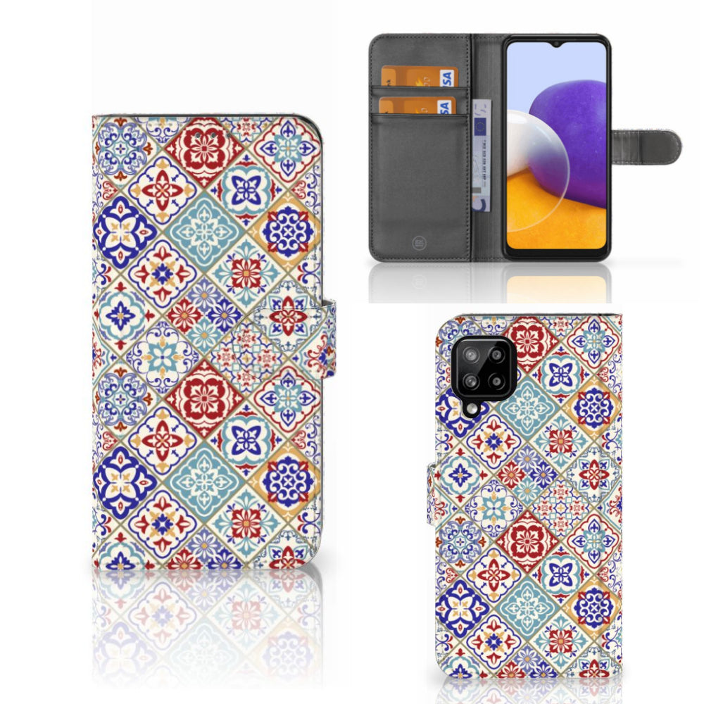 Samsung Galaxy A22 4G | M22 Bookcase Tiles Color