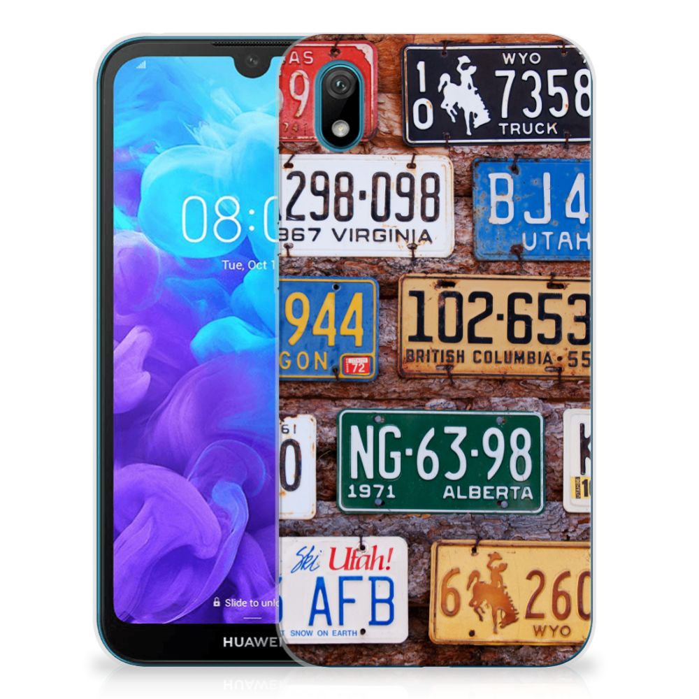 Huawei Y5 (2019) Siliconen Hoesje met foto Kentekenplaten