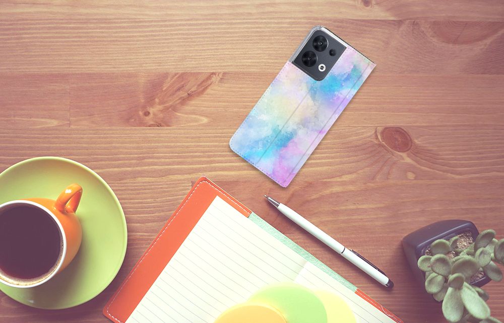 Bookcase OPPO Reno8 Watercolor Light - B2C Telecom