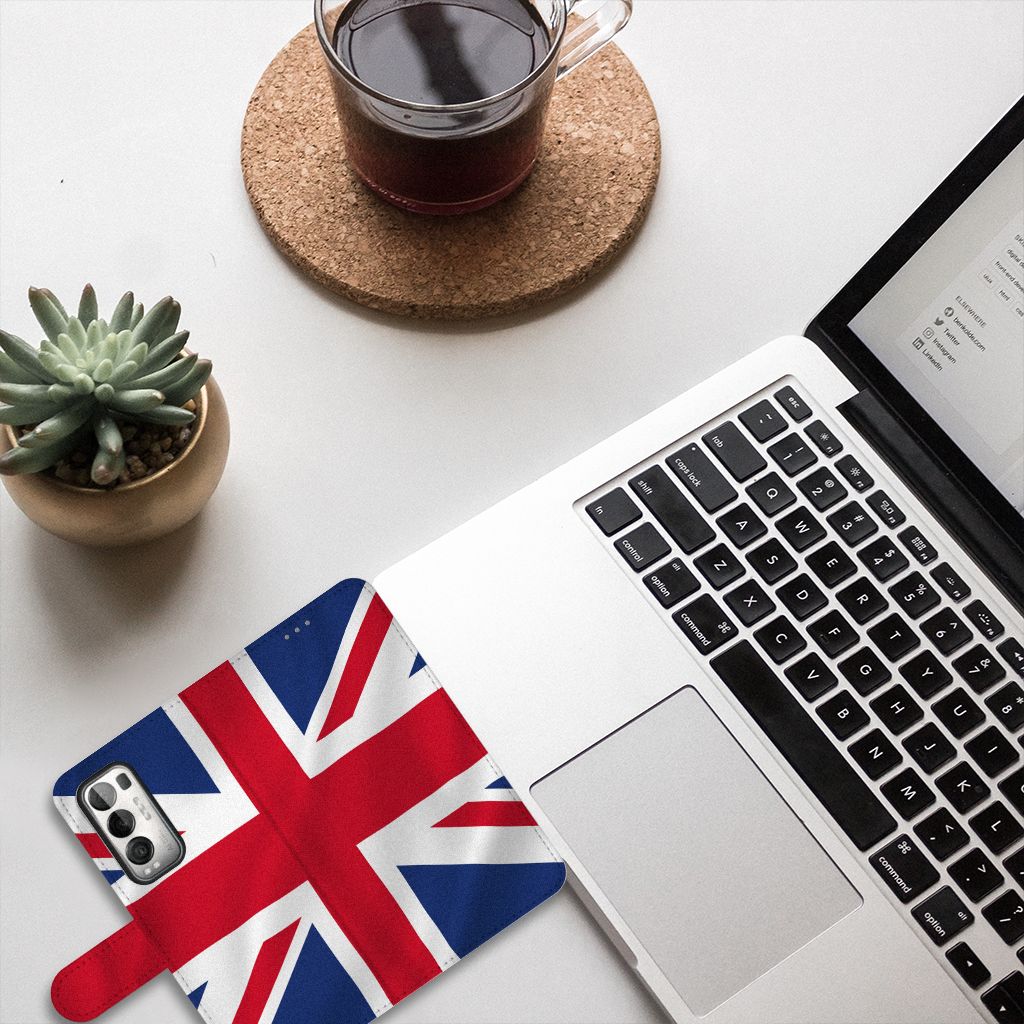 OPPO Find X3 Neo 5G Bookstyle Case Groot-Brittannië