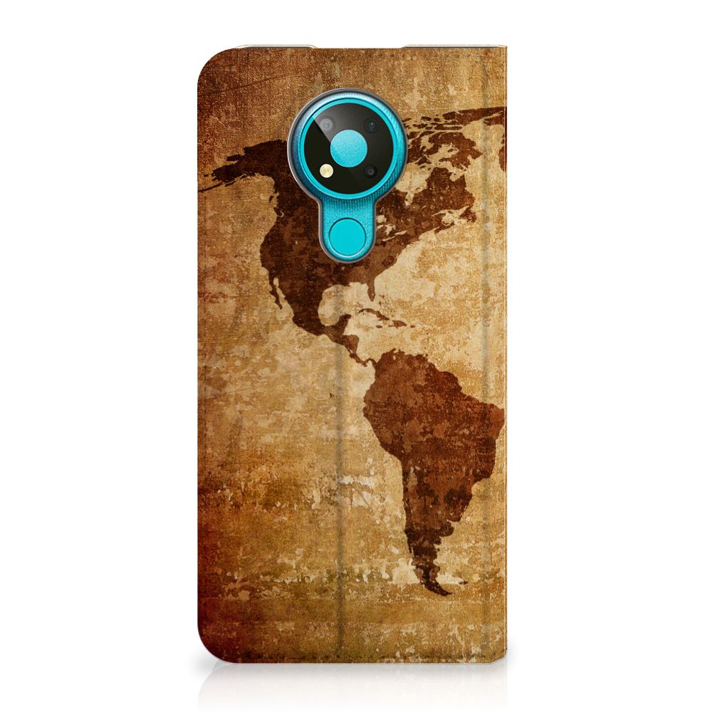 Nokia 3.4 Book Cover Wereldkaart - B2C Telecom