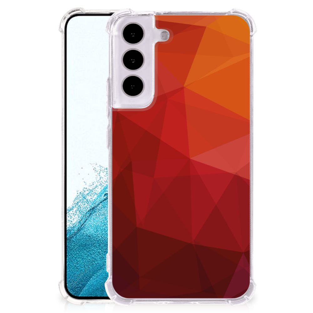 Shockproof Case voor Samsung Galaxy S22 Polygon Red B2C Telecom