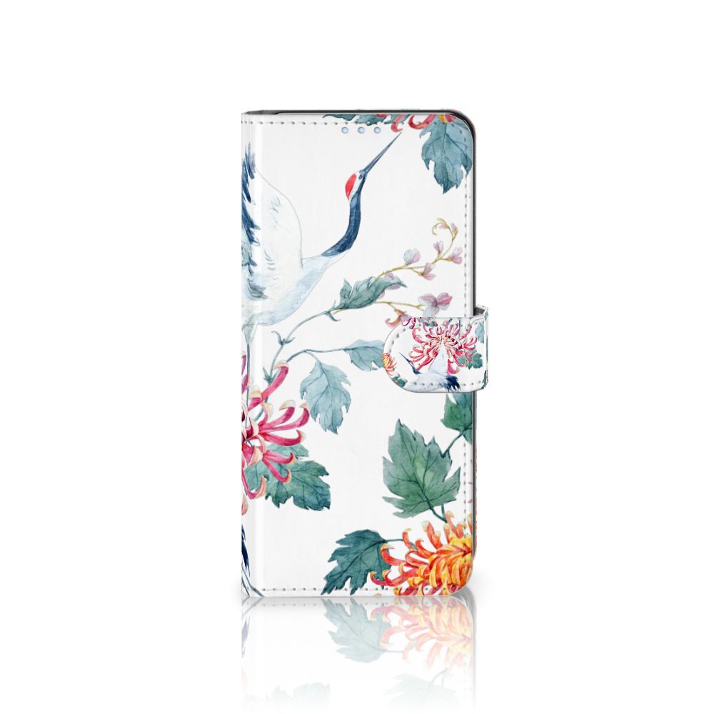 OPPO Reno 4 Pro 5G Telefoonhoesje met Pasjes Bird Flowers