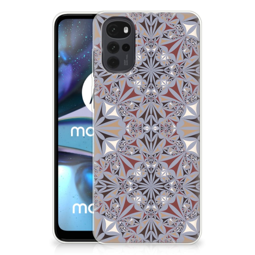 Motorola Moto G22 TPU Siliconen Hoesje Flower Tiles B2C Telecom