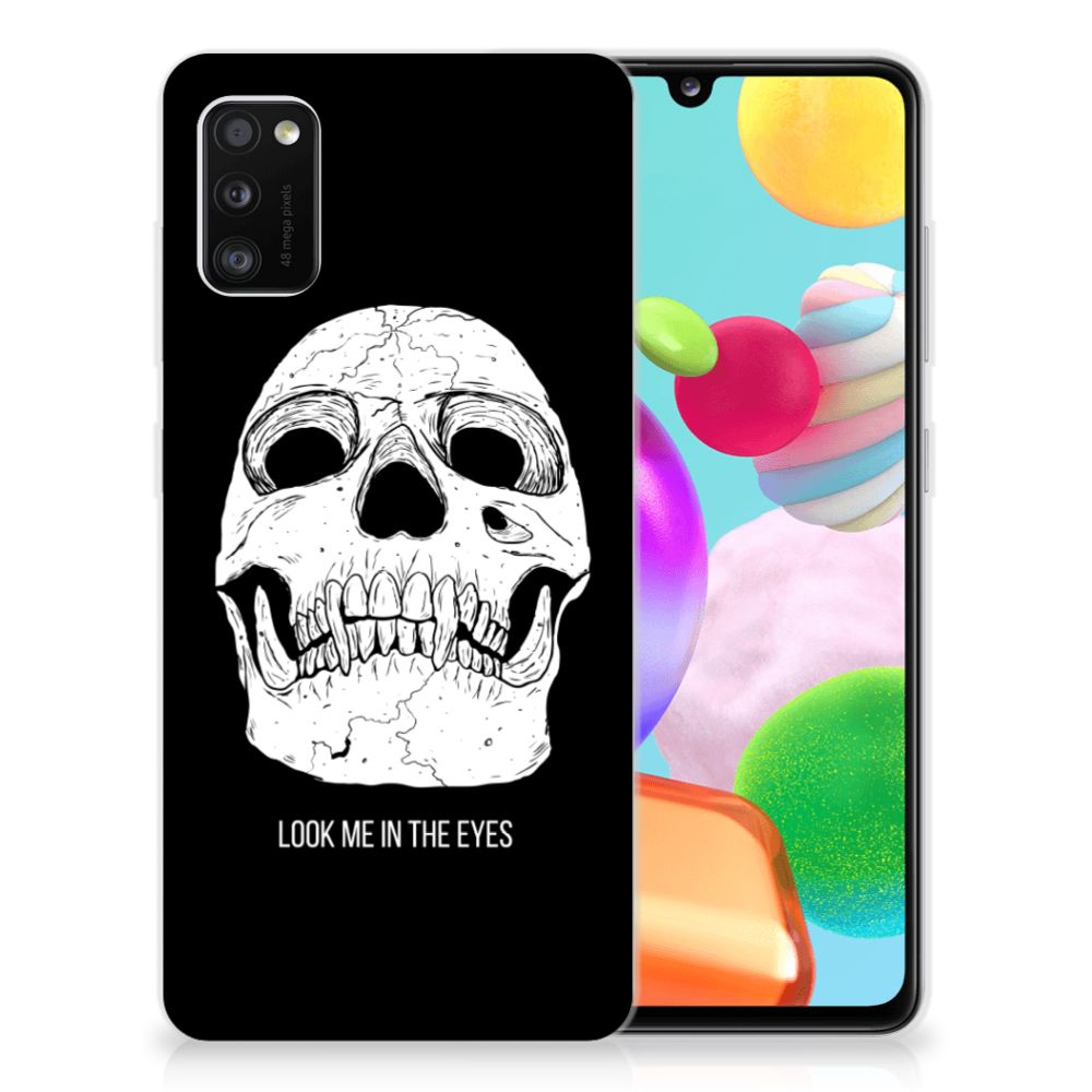 Silicone Back Case Samsung Galaxy A41 Skull Eyes