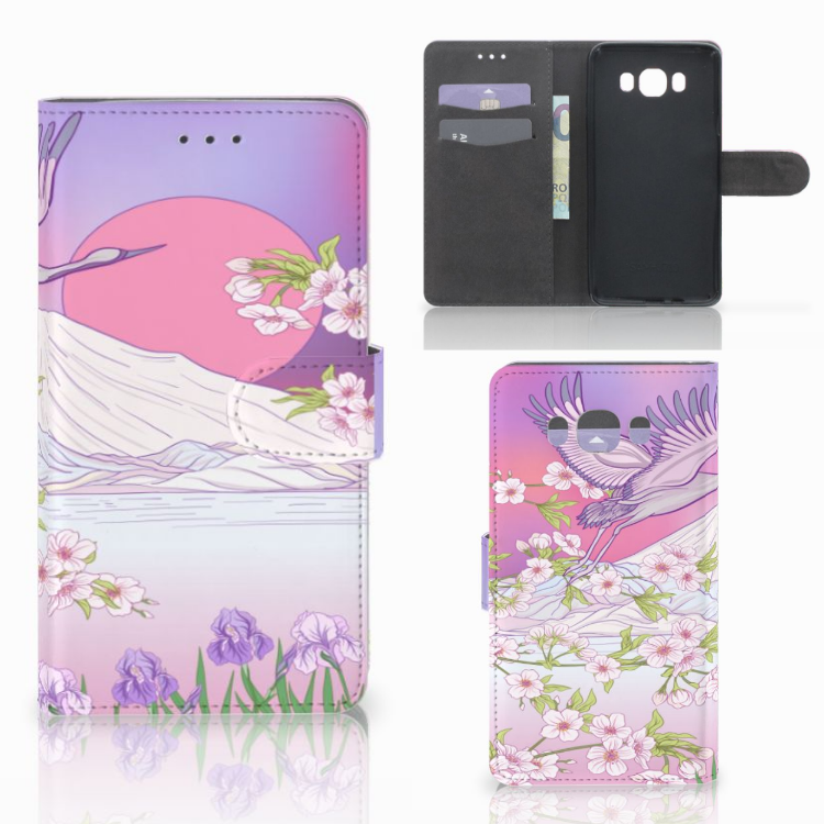 Samsung Galaxy J7 2016 Telefoonhoesje met Pasjes Bird Flying