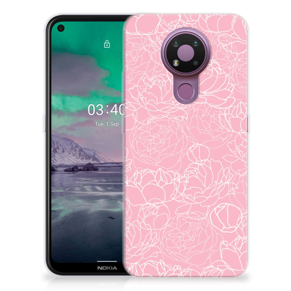 Nokia 3.4 TPU Case White Flowers B2C Telecom