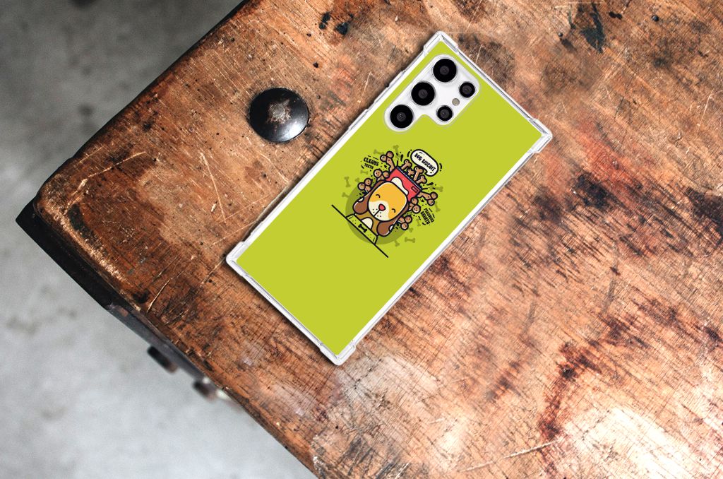 Samsung Galaxy S22 Ultra Stevig Bumper Hoesje Doggy Biscuit B2C Telecom
