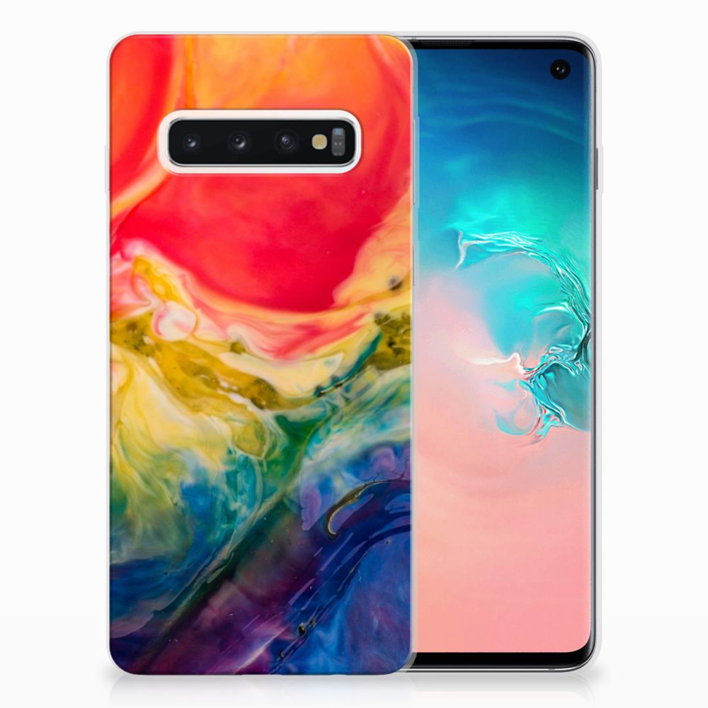 Hoesje maken Samsung Galaxy S10 Watercolor Dark