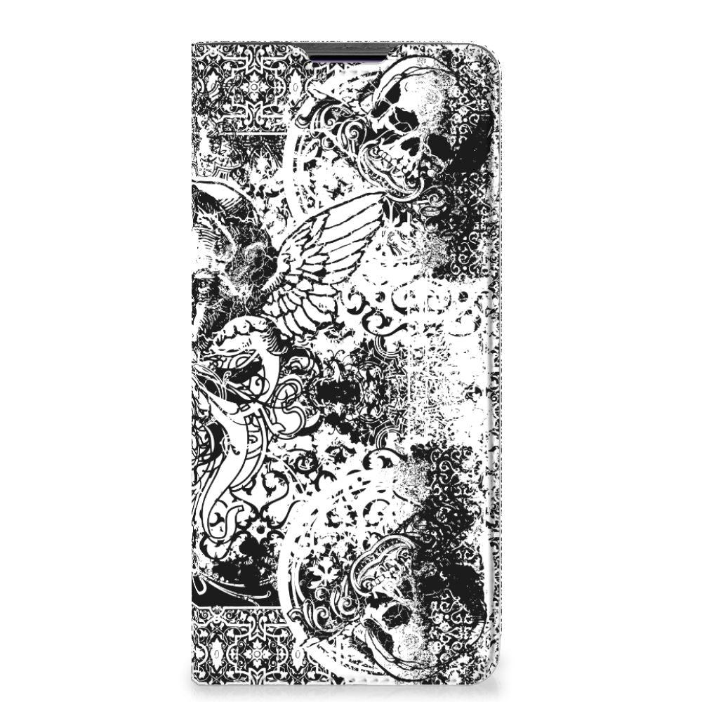 Mobiel BookCase Motorola Edge 30 Pro Skulls Angel - B2C Telecom