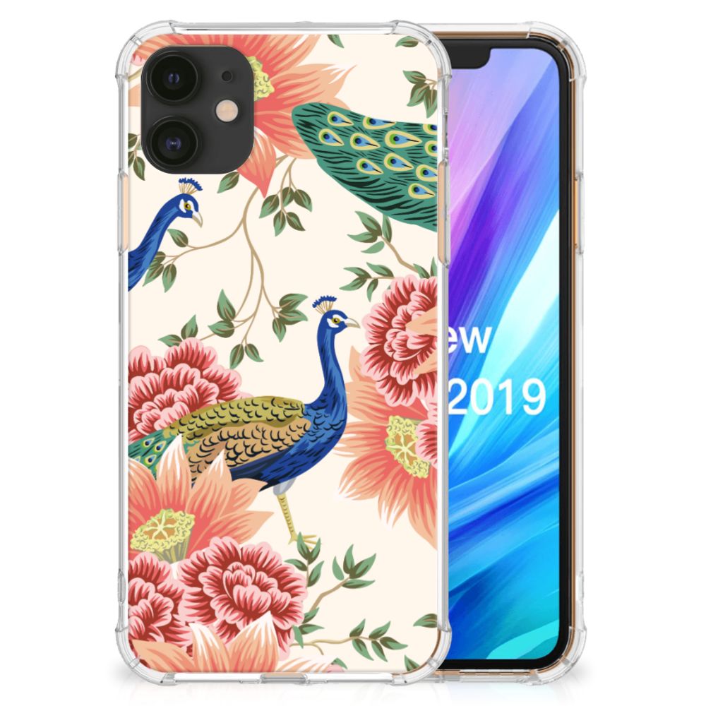 Case Anti-shock voor Apple iPhone 11 Pink Peacock B2C Telecom