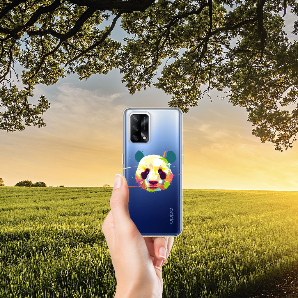 OPPO A74 4G Telefoonhoesje met Naam Panda Color B2C Telecom