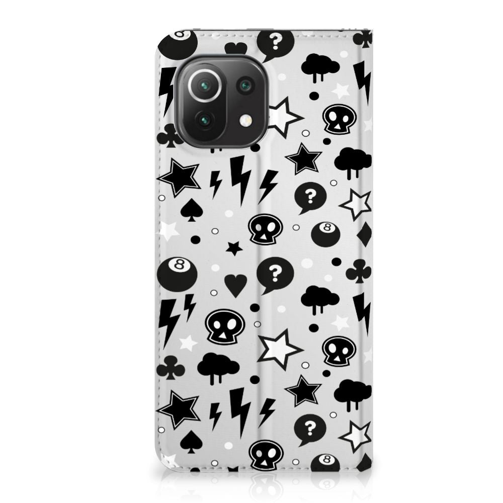 Mobiel BookCase Xiaomi 11 Lite NE 5G | Mi 11 Lite Silver Punk - B2C Telecom