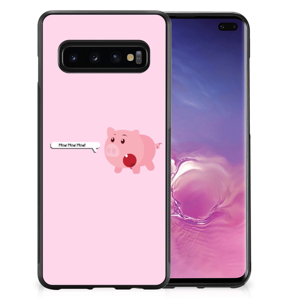 Samsung Galaxy S10+ Bumper Hoesje Pig Mud