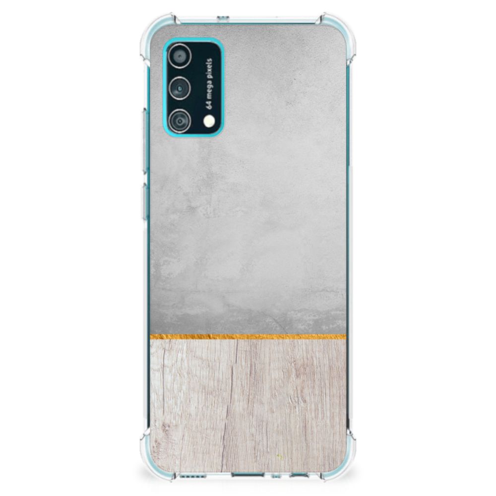 Samsung Galaxy M02s | A02s Stevig Telefoonhoesje Wood Concrete B2C Telecom