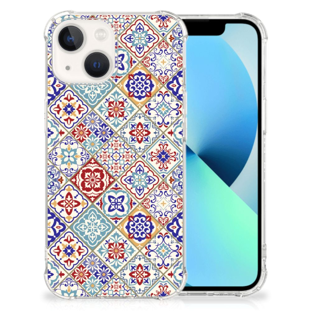 iPhone 13 Anti-Shock Hoesje Tiles Color
