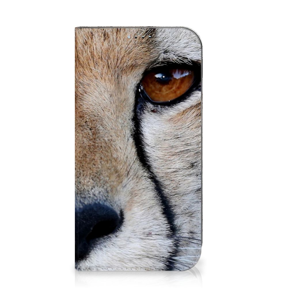 iPhone 15 Hoesje maken Cheetah met close-up van een jachtluipaard oog